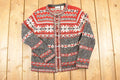 Vintage 1990s Croft & Barrow Abstract Clasp Knit Cardigan Sweater Women's M