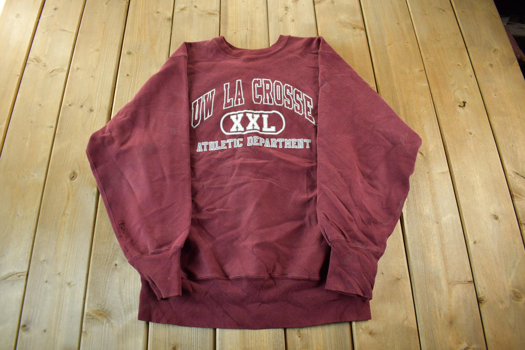 Vintage 1990s UW LA Crosse Champion Reverse Weave Crewneck Sweatshirt