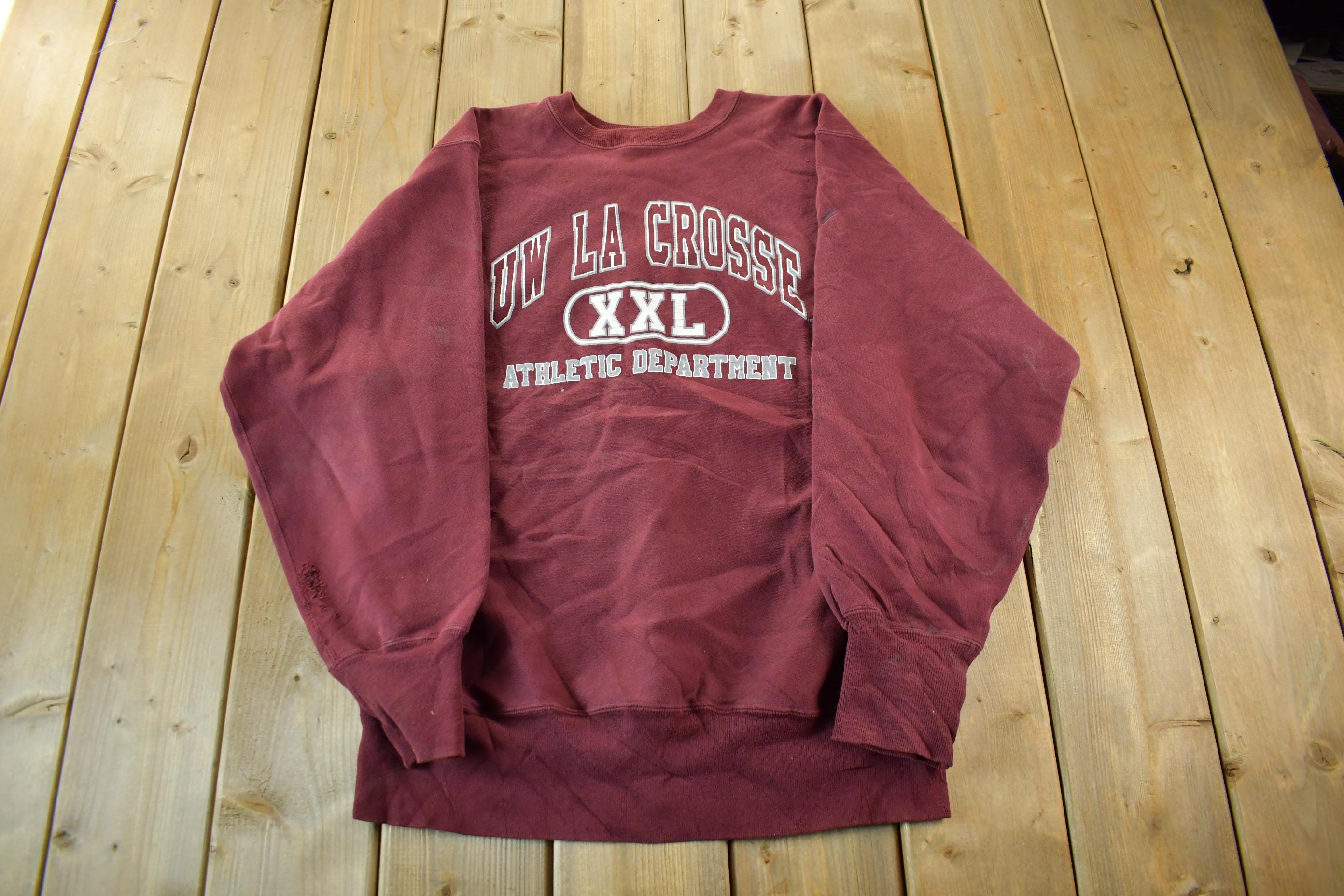 Vintage 1990s UW LA Crosse Champion Reverse Weave Crewneck Sweatshirt