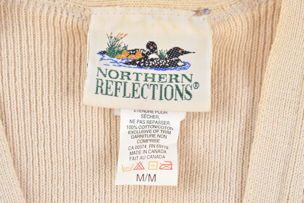 Vintage 1990s Northern Reflections Knitted Short Sleeve Cardigan Sweater