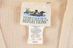 Vintage 1990s Northern Reflections Knitted Short Sleeve Cardigan Sweater