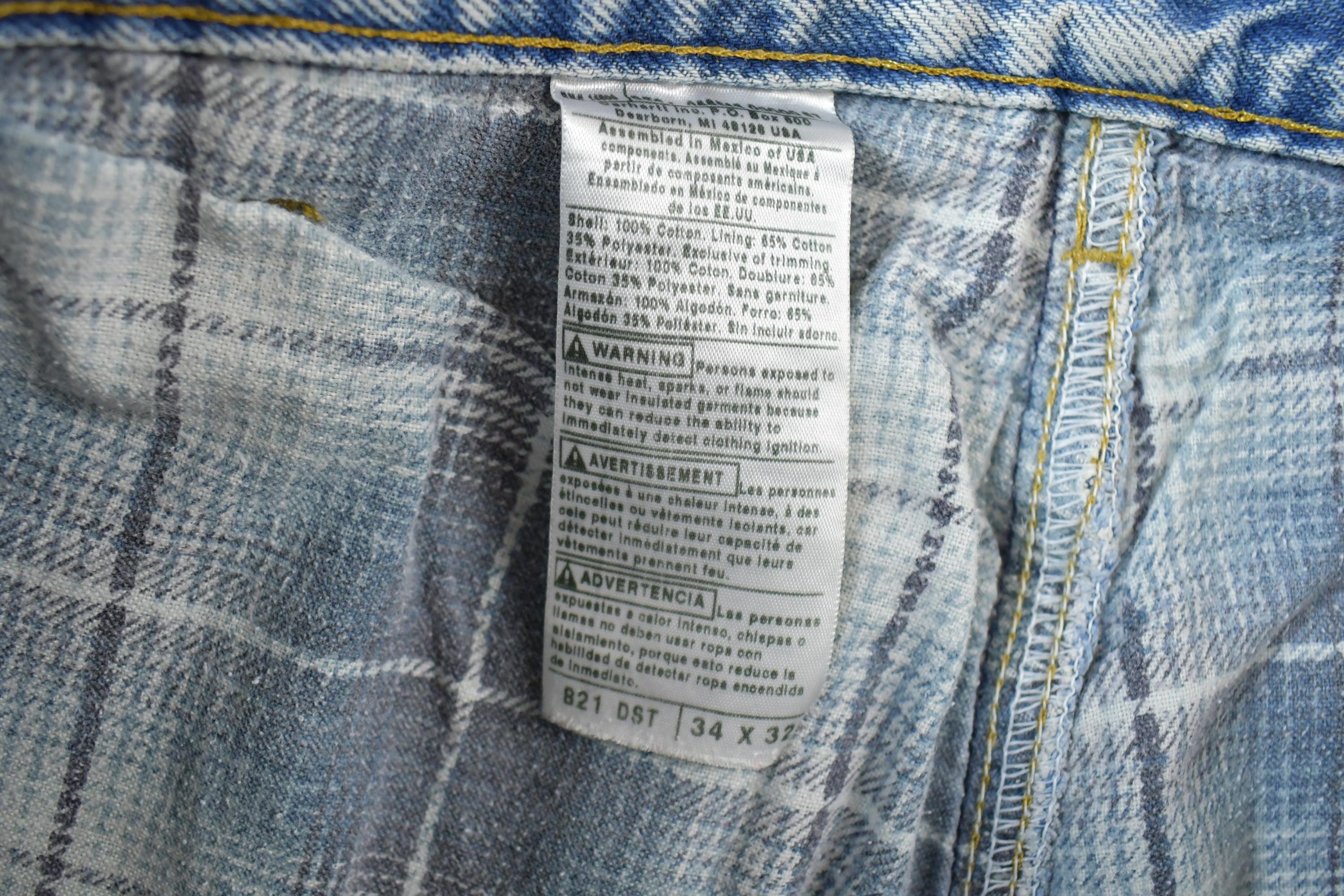 Vintage 1990s Carhartt Lined Work Denim Jeans Size 34 x 32