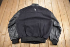 Vintage 1990s West Mall Lightning Leather Varsity Jacket