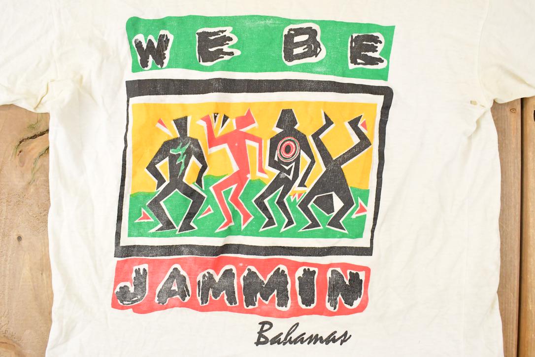 Vintage 1980s We Be Jammin Souvenir Jamaica Travel T-Shirt Men's S