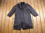 Vintage 1986 Military Black All Weather Wool Lined Trench Coat