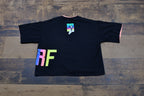 Vintage 1990s Surf Spell Out Single Stitch Cropped T-Shirt