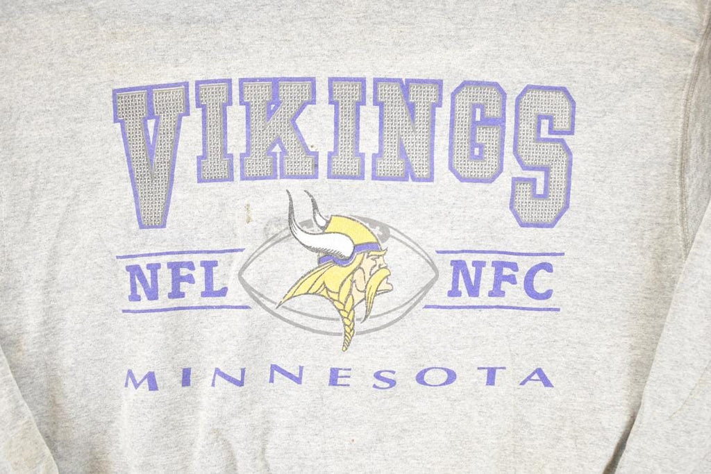 Vintage 1990s Minnesota Vikings NFL Crewneck Sweatshirt Men's L
