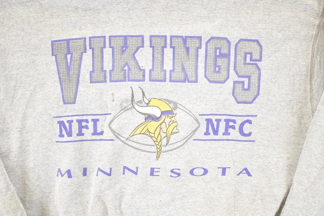 Vintage 1990s Minnesota Vikings NFL Crewneck Sweatshirt Men's L