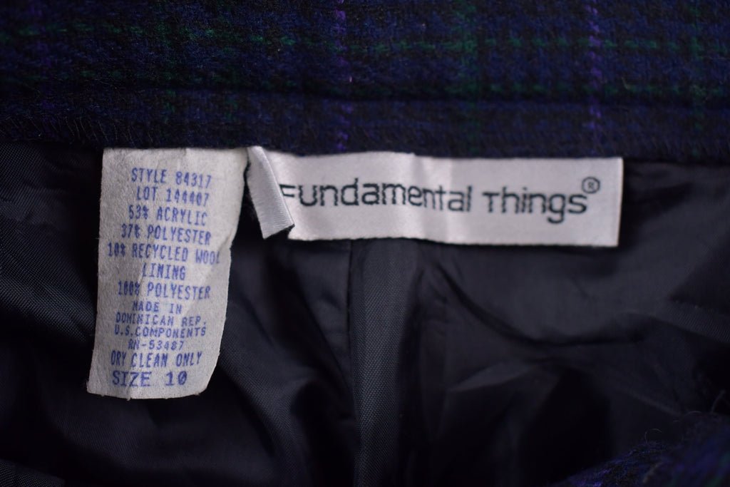 Vintage 1990's Fundamental Things Pleated Plaid Trousers 28 x 30