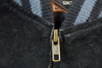 Vintage 1990s Wolf Themed Embroidered Suede Varsity Jacket