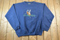 Vintage 1990s Trophy Six Point Stag Outdoorsman Deer Crewneck Sweatshirt  Embroidered  Nature Sweater  Animal Sweater