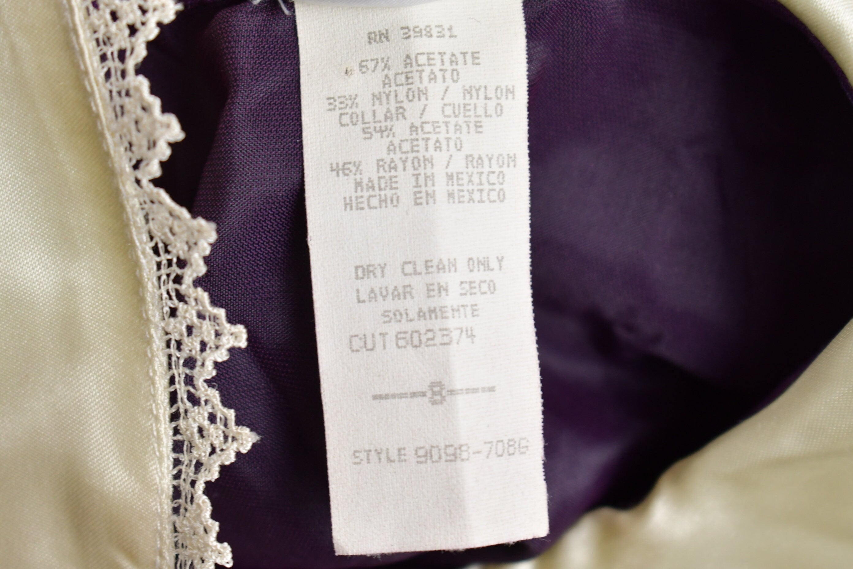 Vintage 1980s Purple Velvet Dress