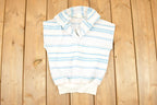 Vintage 1960s A Trifle Bit Striped Knit Souvenir Shirt Women's S