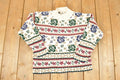 Vintage 1990s Republic Denim Floral AOP Chunky Knit Crewneck Sweater Women's L