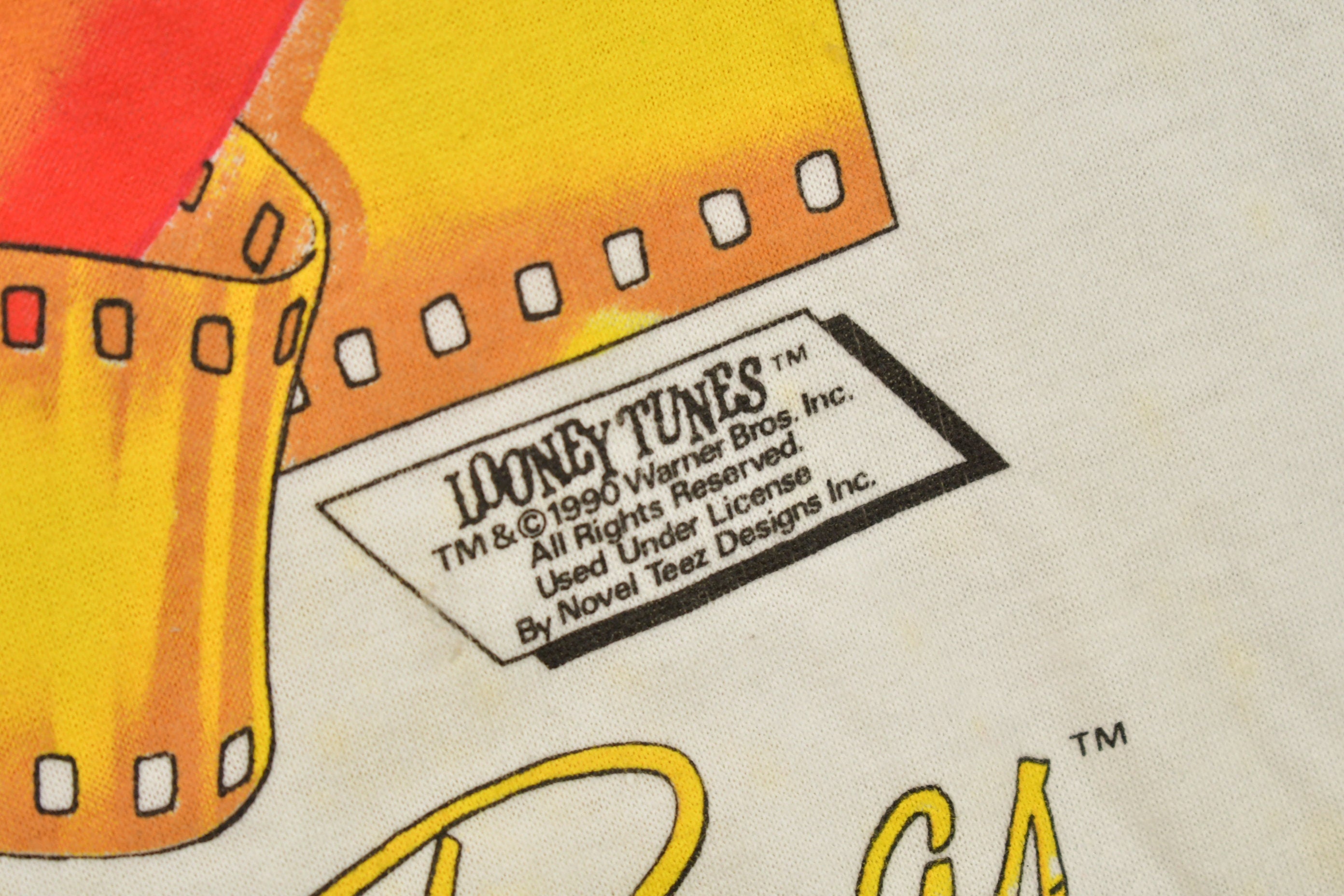 Vintage 1990 Bugs Bunny Birthday Looney Tunes Cartoon Promo T-Shirt