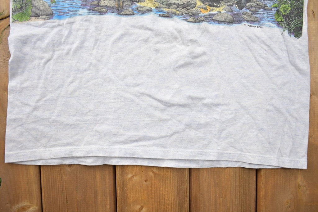 Vintage 1990s Forrest Raccons Black Bears Graphic T-Shirt