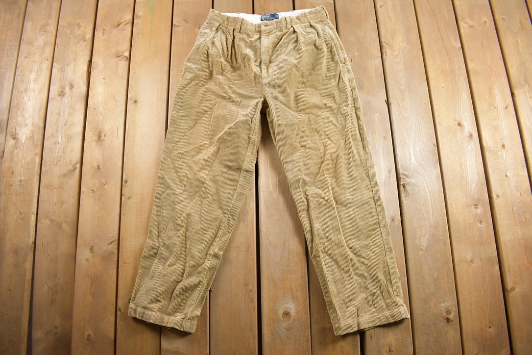 Vintage 1990's Polo Ralph Lauren Corduroy Trousers 32 x 28