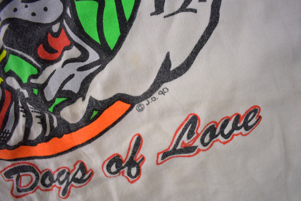 Vintage 1990 Jonny-O Classic Dogs Of Love Single Stitch Graphic T Shirt