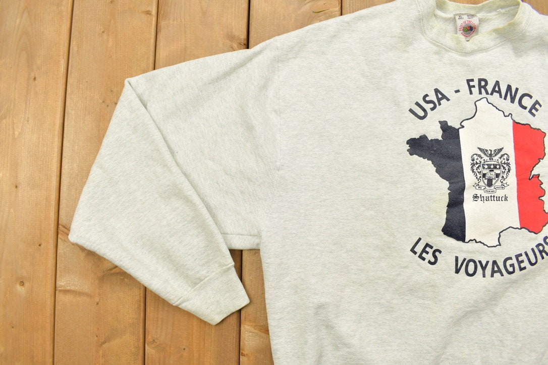 Vintage 1990s USA - France Crewneck Sweatshirt