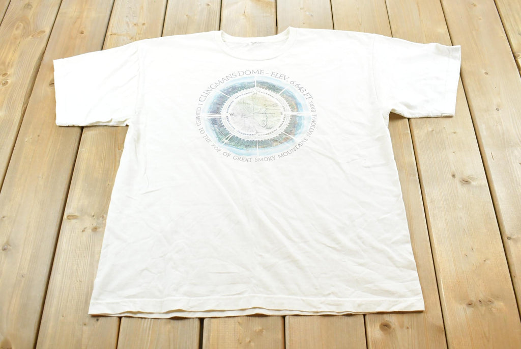 Vintage 1990s Great Smoky Mountains Clingmans Dome Hiking T-Shirt Mens L