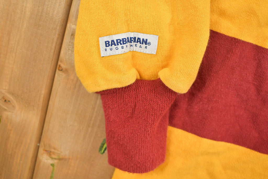 Vintage 1990s Simpson College Rugby Barbarian Collared Sweatshirt