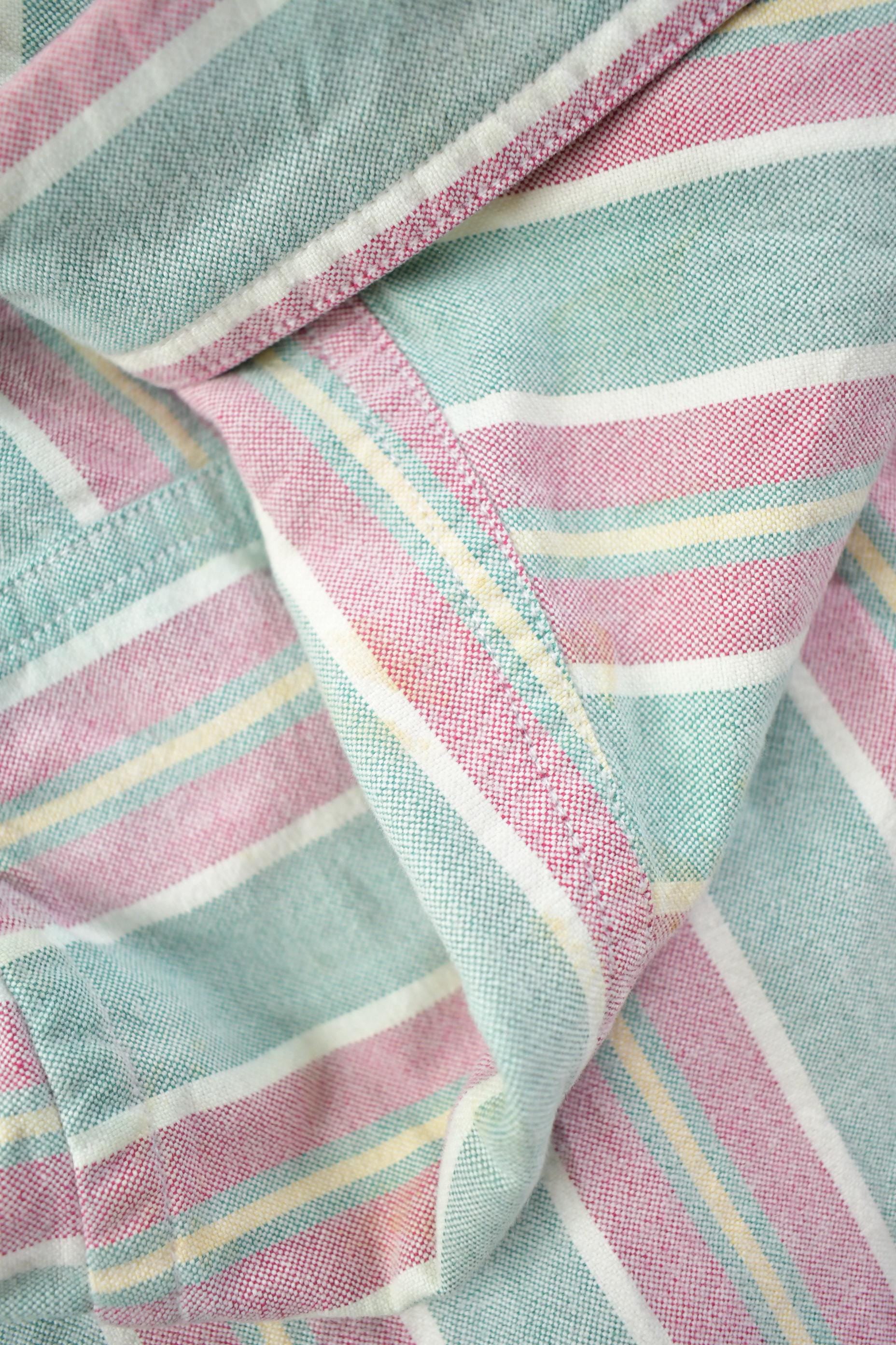 Vintage 1980s St John's Bay Pastel Striped Button Up Shirt