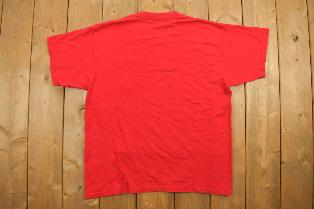 Vintage 1990s Key Elements Blank Red Pocket T Shirt