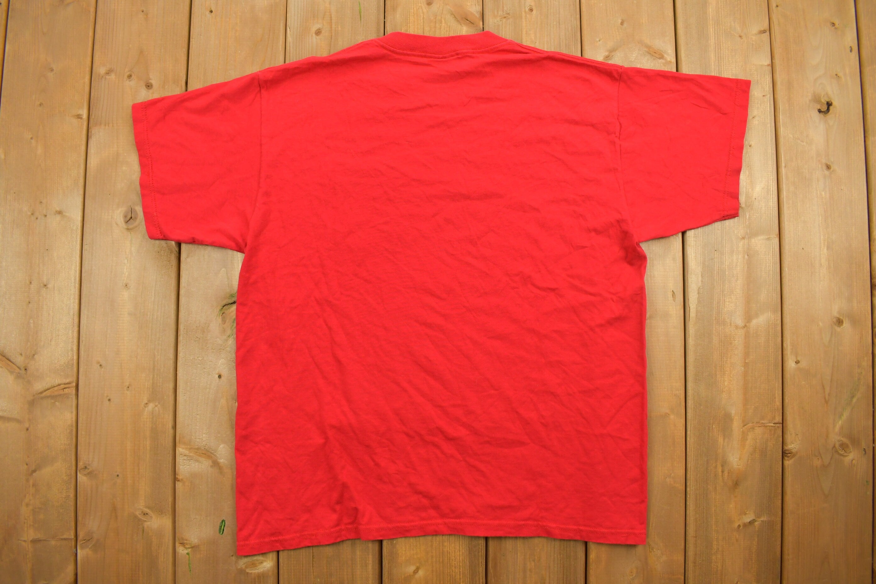 Vintage 1990s Key Elements Blank Red Pocket T Shirt