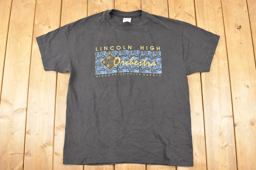 Vintage 1990s Lincoln High Orchestra Souvenir South Dakota T-Shirt Men's XL