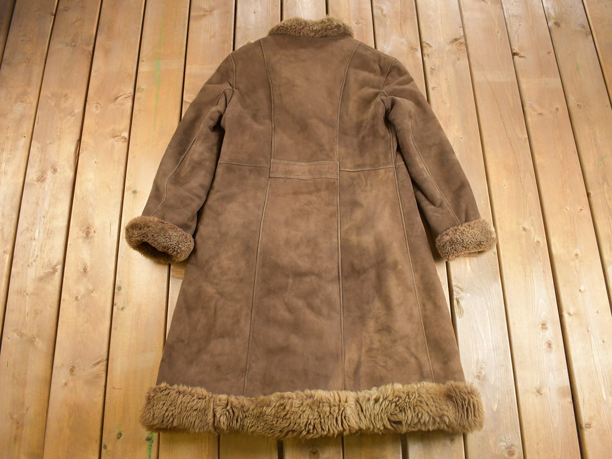 Vintage 1990s Shearling Suede Coat