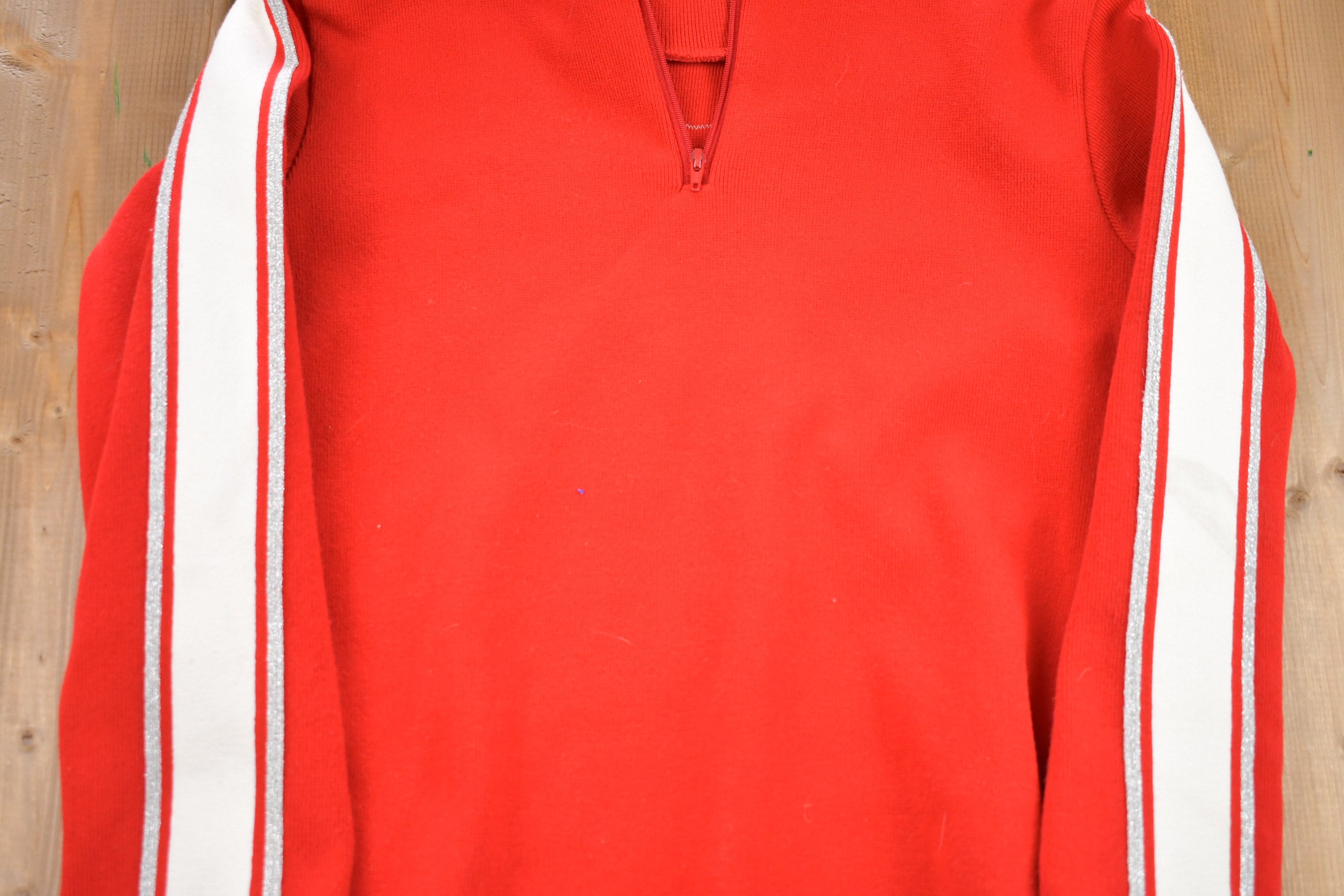 Vintage 1990s Spartans Quarter Zip Knitted Sweater