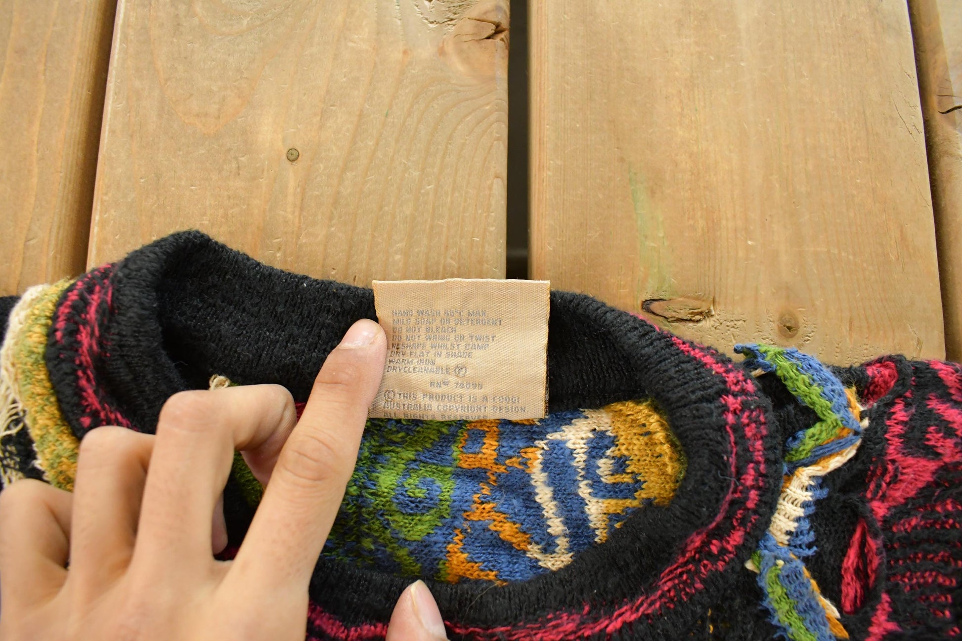 Vintage 1990s Coogi 3D Knit Abstract Crewneck Sweater Men's Large