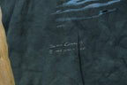 Vintage 1995 Grey Wolf Theme All Over Print Liquid Blue Graphic T-Shirt