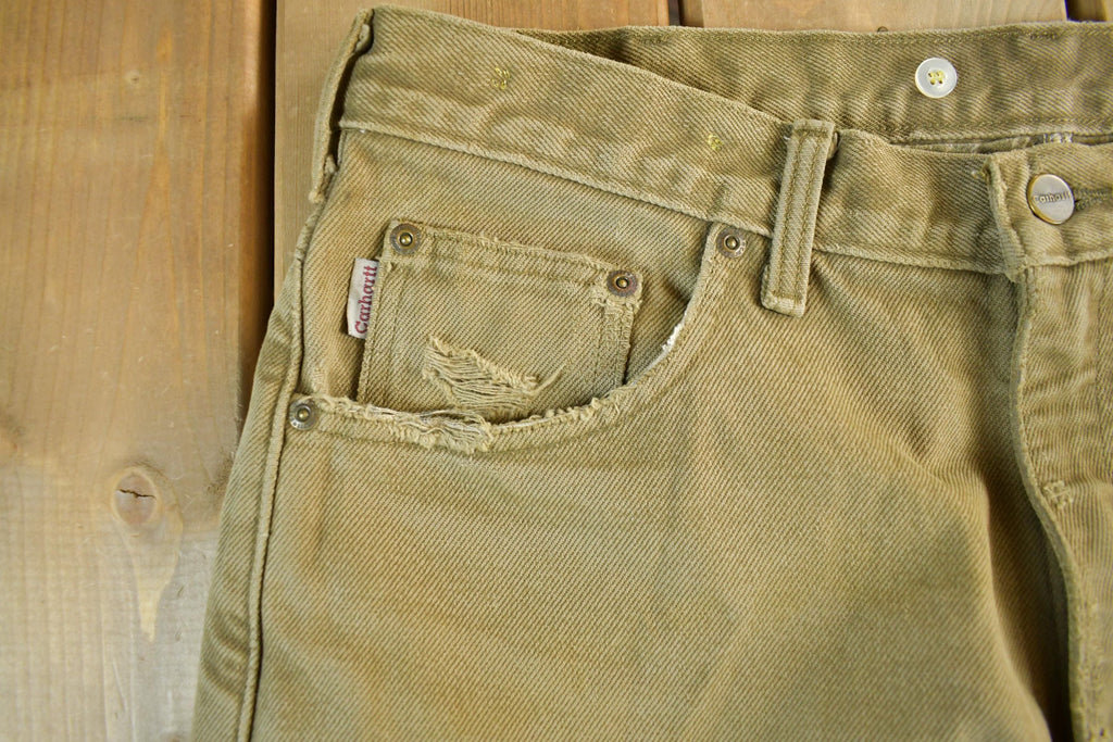 Vintage 2000s Carhartt Lined Carpenter Work Denim Jeans Men's 34 x 31