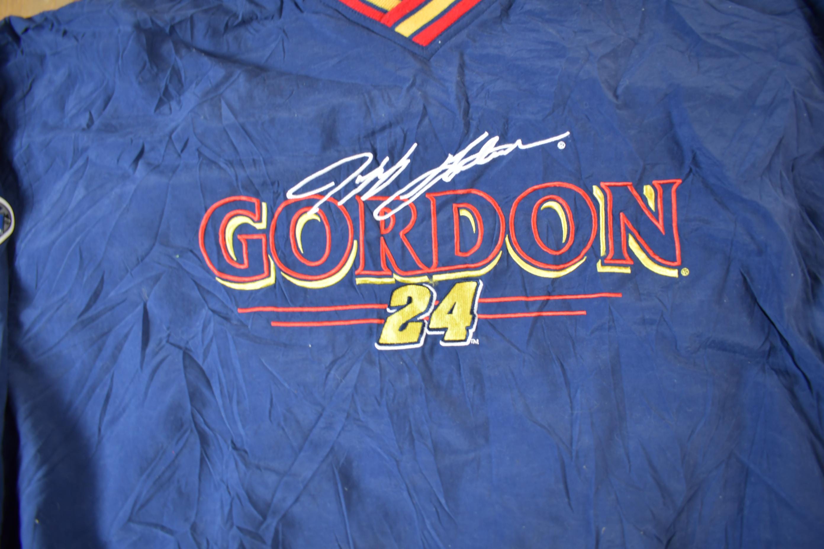 Vintage 1990s Jeff Gordon Nascar Racing Pullover Windbreaker Jacket