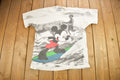 Vintage 1990s Mickey Mouse Surfing Theme All Over Print T-Shirt