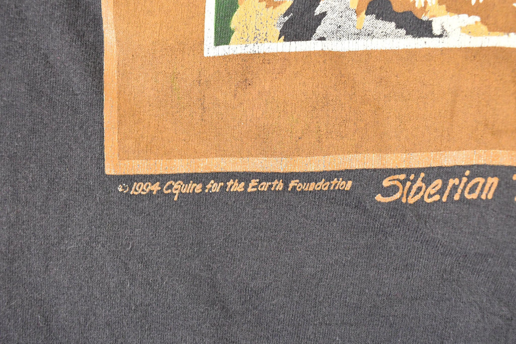 Vintage 1994 Siberian Tiger Endangered Species Souvenir Travel T-Shirt Men's M