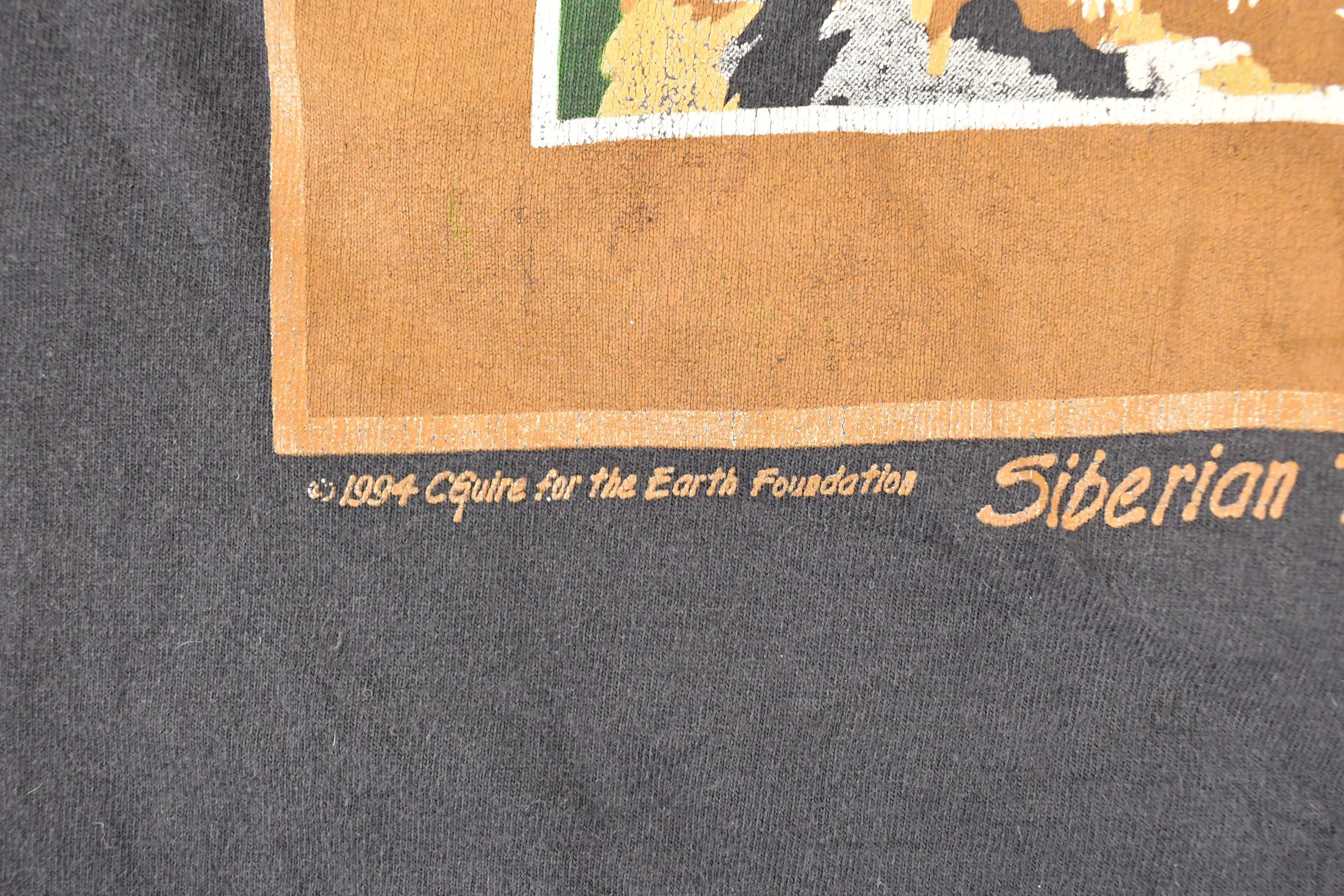 Vintage 1994 Siberian Tiger Endangered Species Souvenir Travel T-Shirt Men's M