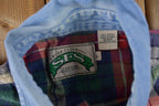 Vintage 1990s Crest Clothing SFS Plaid Body Button Up Flannel Shirt Size L