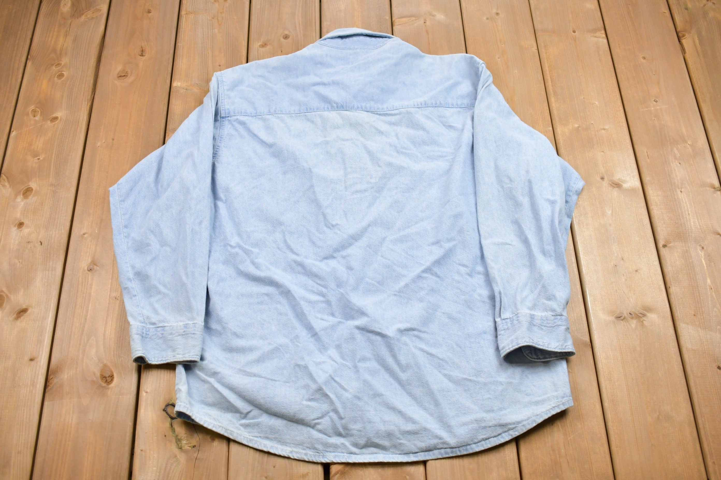 Vintage 1990s Band Aid Brand Denim Button Up Shirt