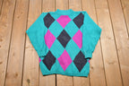 Vintage Petite Argyle Design Knitted Sweater