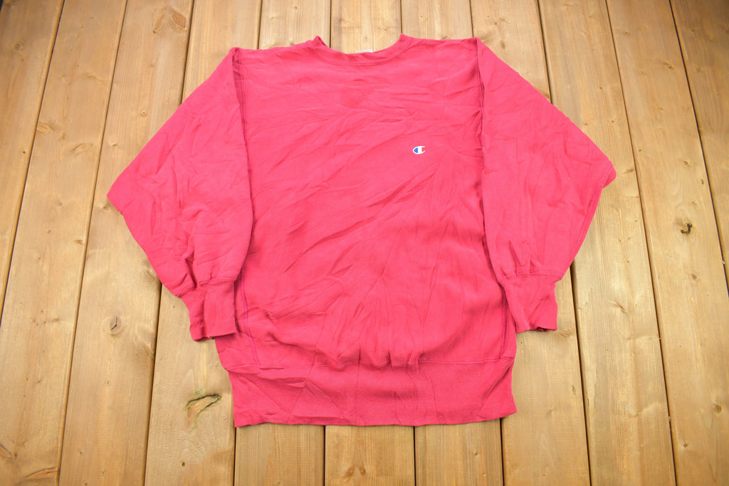 Vintage 1990s Blank Pink Champion Reverse Weave Crewneck