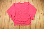 Vintage 1990s Blank Pink Champion Reverse Weave Crewneck