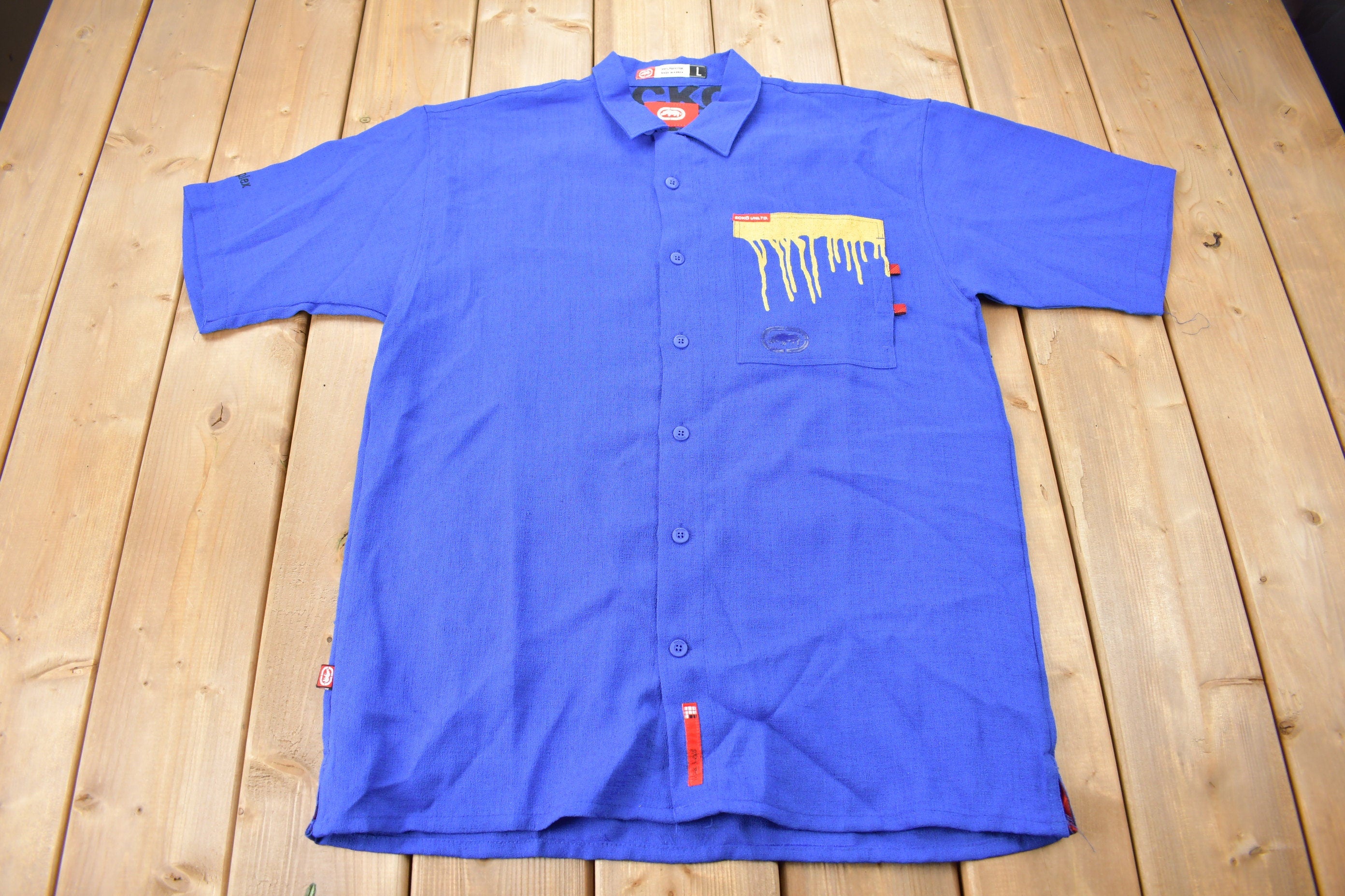 Vintage 1990s Ecko Mop Drip Button Up Shirt