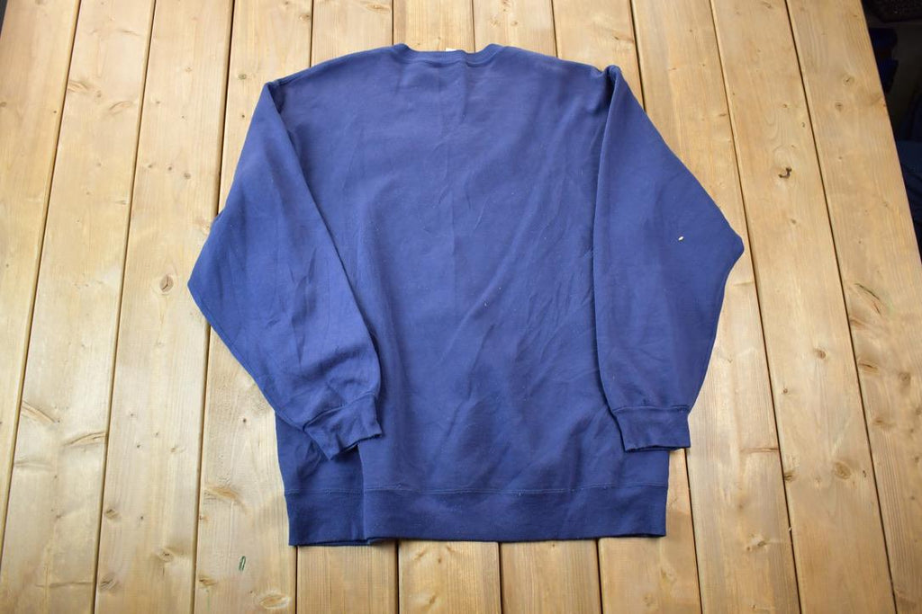 Vintage 1990s Russell Athletic Blank Blue Crewneck Sweatshirt
