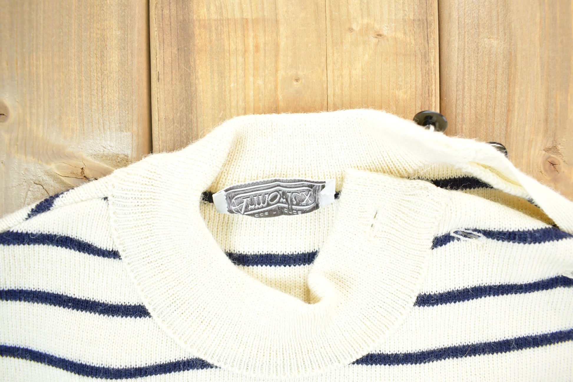 Vintage 1990s Amor Lux Made In France Knit Crewneck Sweater /