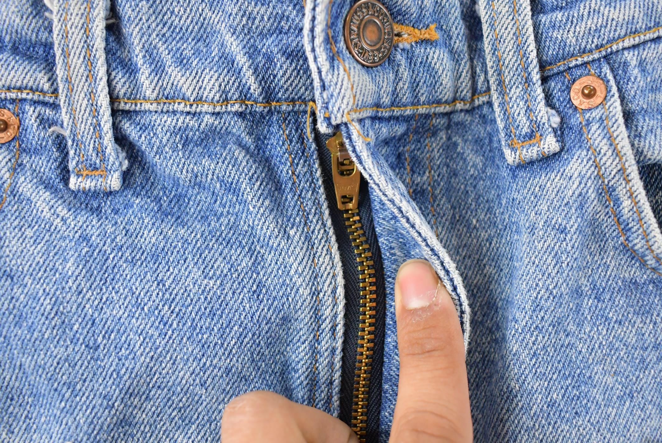 Vintage 1990s Levi's 505 Regular Fit Denim Jeans Men's 32 x 33.5 / Regular Fit / 90s Levi's / Distressed Sun Faded Jeans