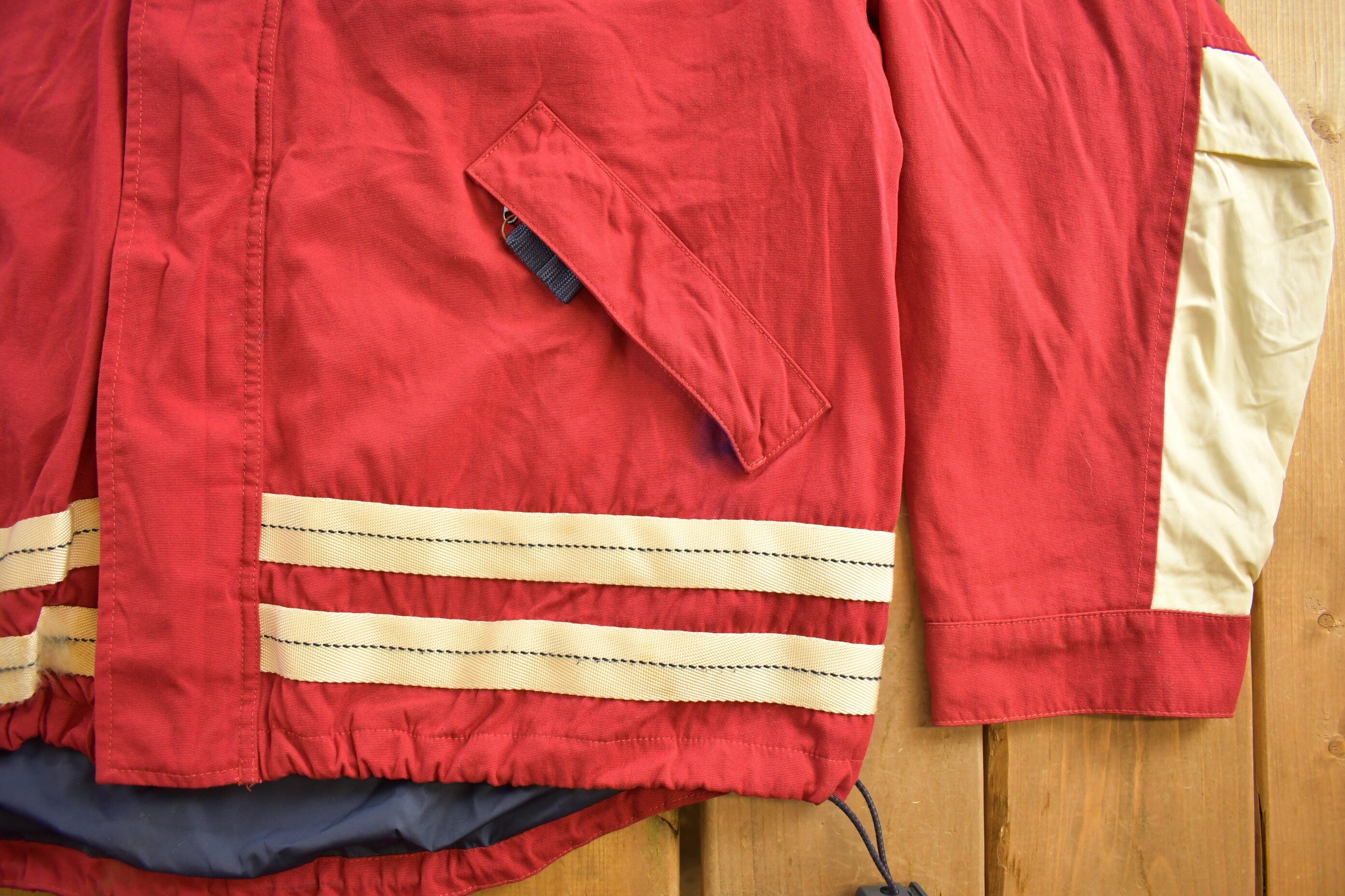 Vintage 1990s Tommy Hilfiger Flag Patch Color Block Windbreaker Jacket