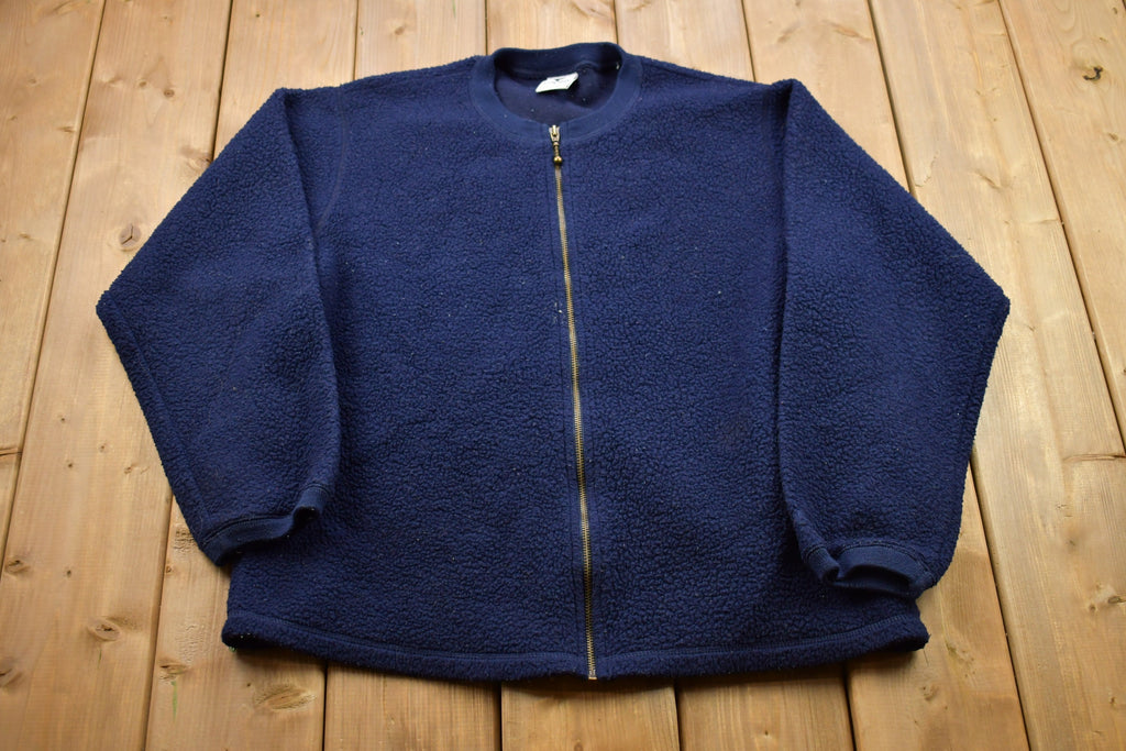 Vintage 1990s Columbia Fleece Bomber Style Sweater