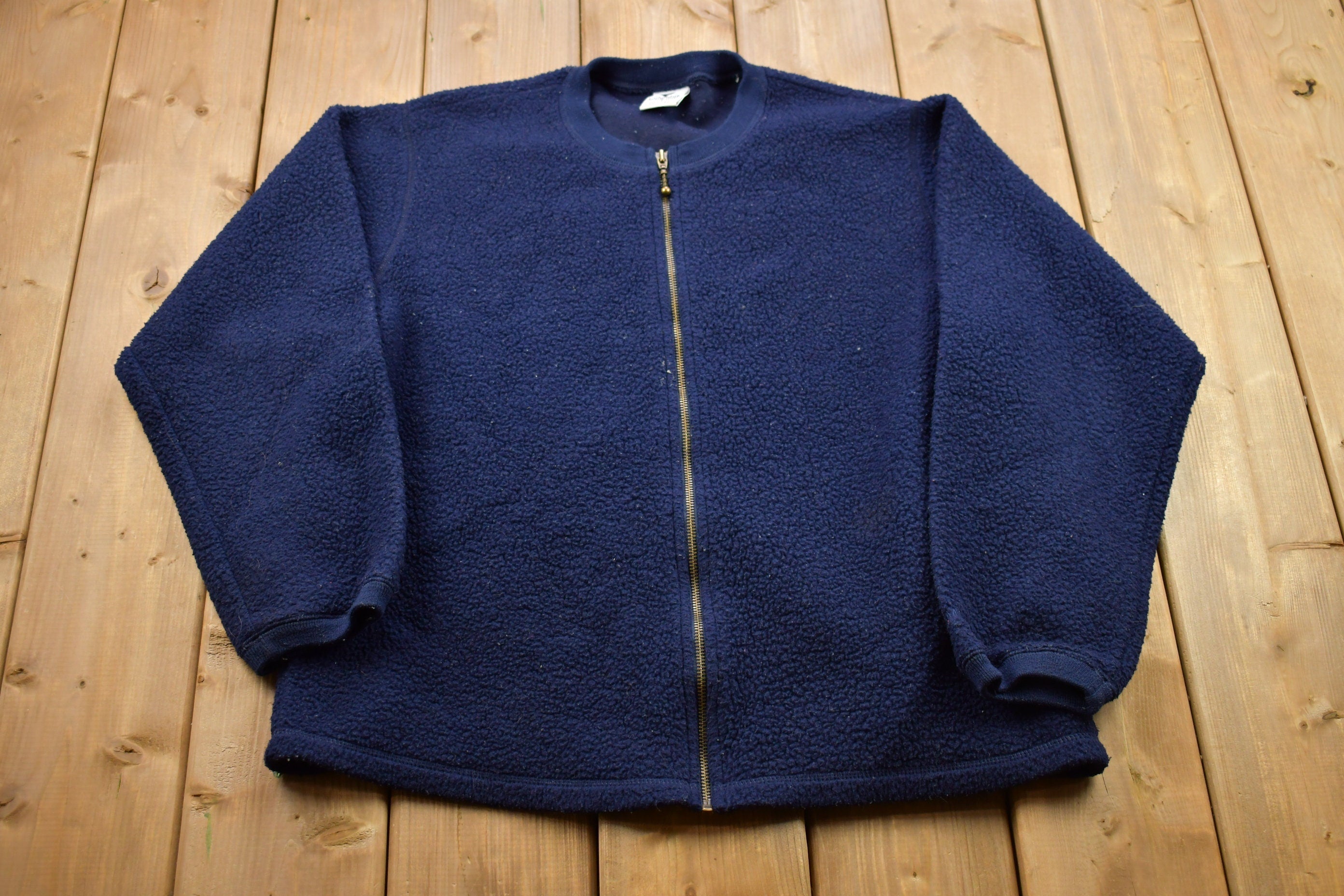 Vintage 1990s Columbia Fleece Bomber Style Sweater